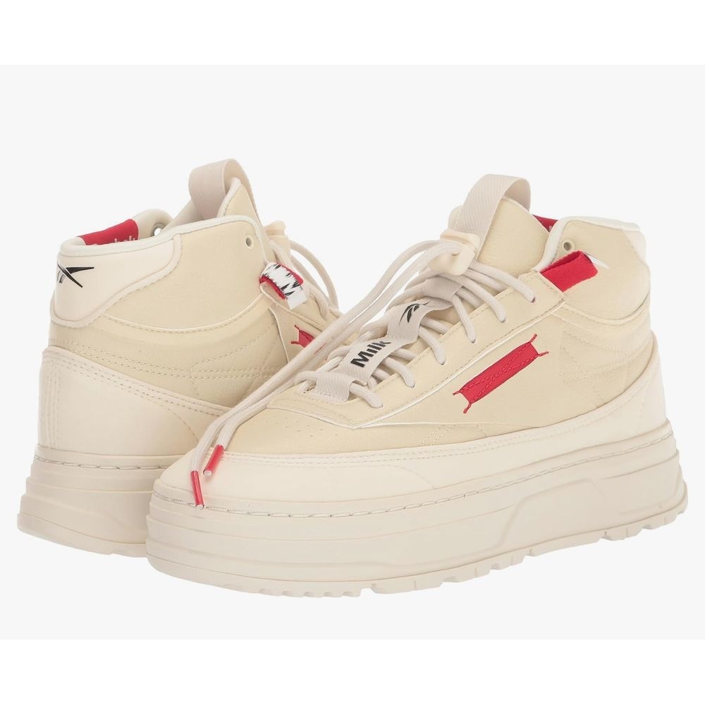 Reebok Club C Geo Mid Vegan Platform Sneakers High Top Casual Shoes 10‎
